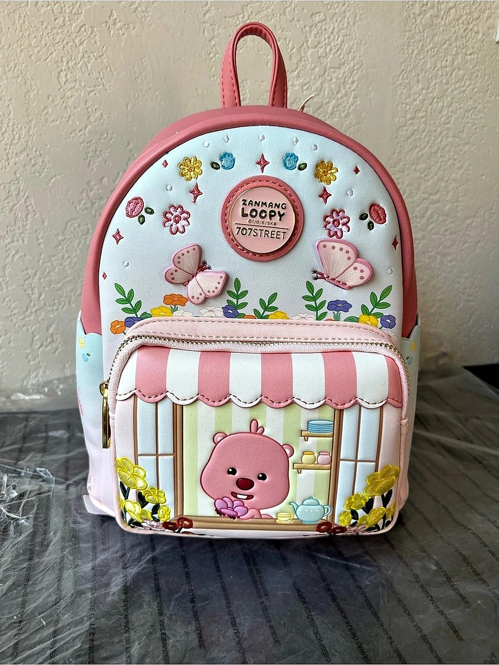 707 Street Exclusive LE 200 Zanmang Loopy Floral Scene Mini Backpack - NWT